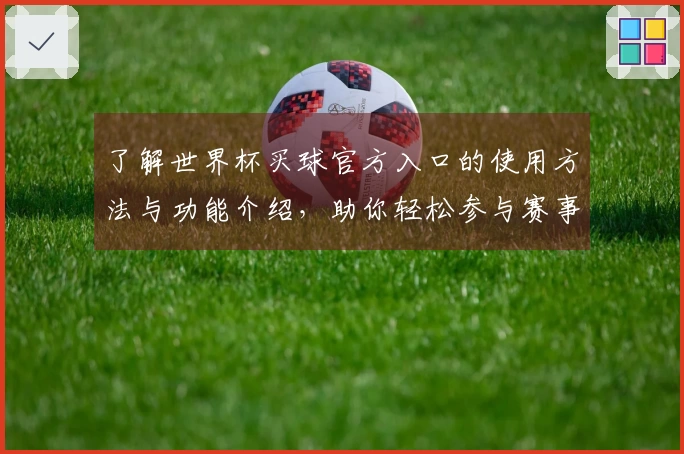 了解世界杯买球官方入口的使用方法与功能介绍，助你轻松参与赛事互动