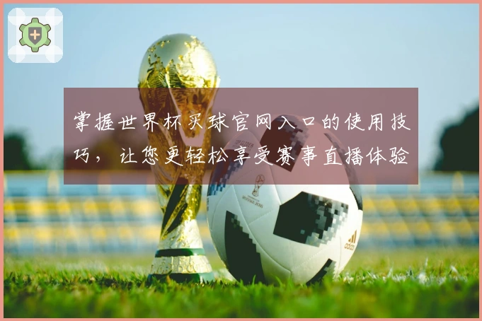 掌握世界杯买球官网入口的使用技巧，让您更轻松享受赛事直播体验